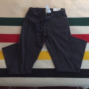 Loft relaxed utility pants with tie waist - NWT